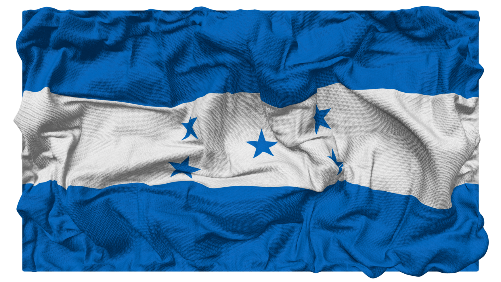 Honduras bandeira ondas com realista colisão textura, bandeira fundo, 3d Renderização png