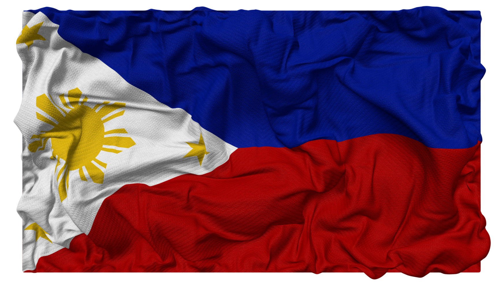 Philippines Flag Waves with Realistic Bump Texture, Flag Background, 3D Rendering png