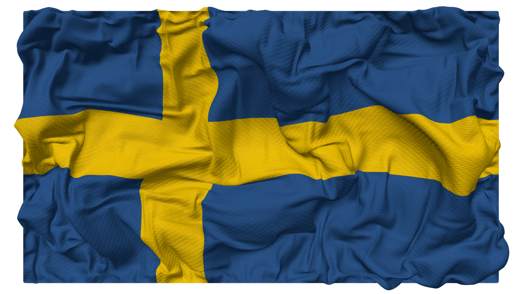 Svezia bandiera onde con realistico urto struttura, bandiera sfondo, 3d interpretazione png