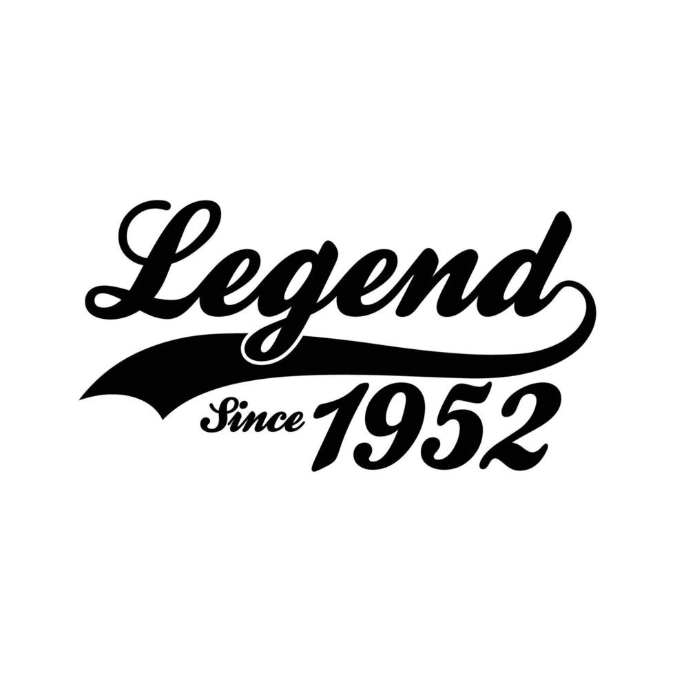 Legend Since 1952 T shirt Design Vector, Retro vintage design vector