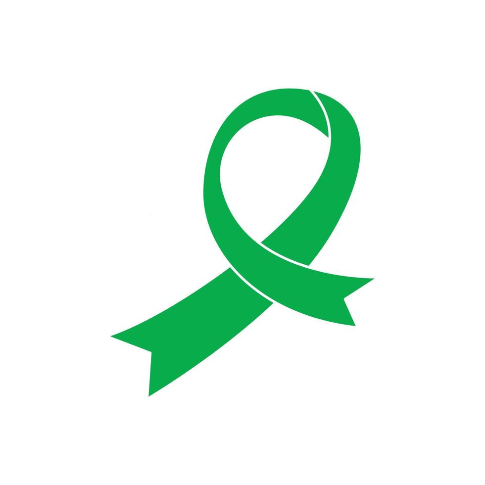 Cerebral Palsy Awareness, Green Ribbon vector