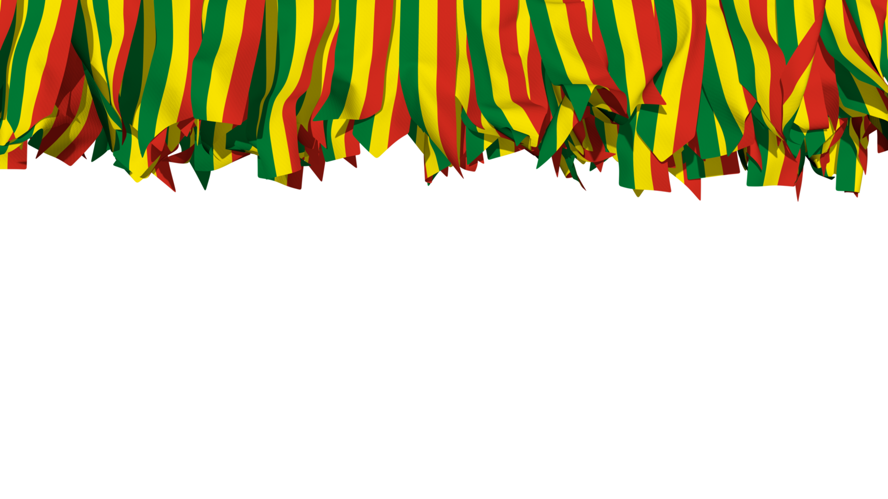 Bolivia Flag Different Shapes of Cloth Stripe Hanging From Top, Independence Day, 3D Rendering png