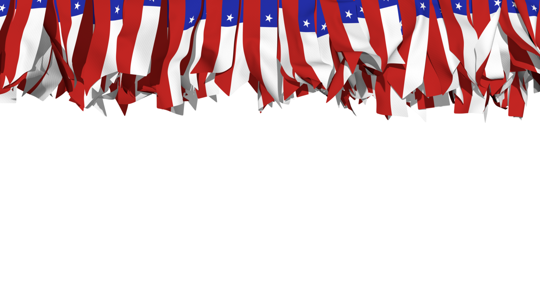 Chile Flag Different Shapes of Cloth Stripe Hanging From Top, Independence Day, 3D Rendering png