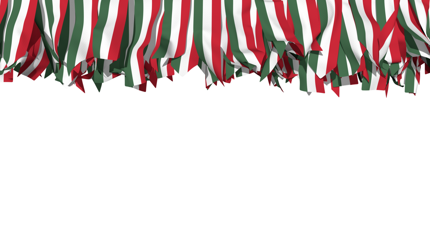 Hungary Flag Different Shapes of Cloth Strip Hanging From Top, Independence Day, 3D Rendering png