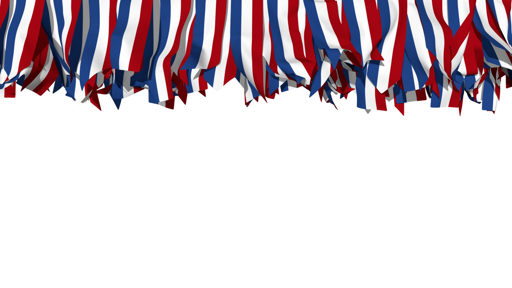 Netherlands Flag Different Shapes of Cloth Stripe Hanging From Top, Independence Day, 3D Rendering png