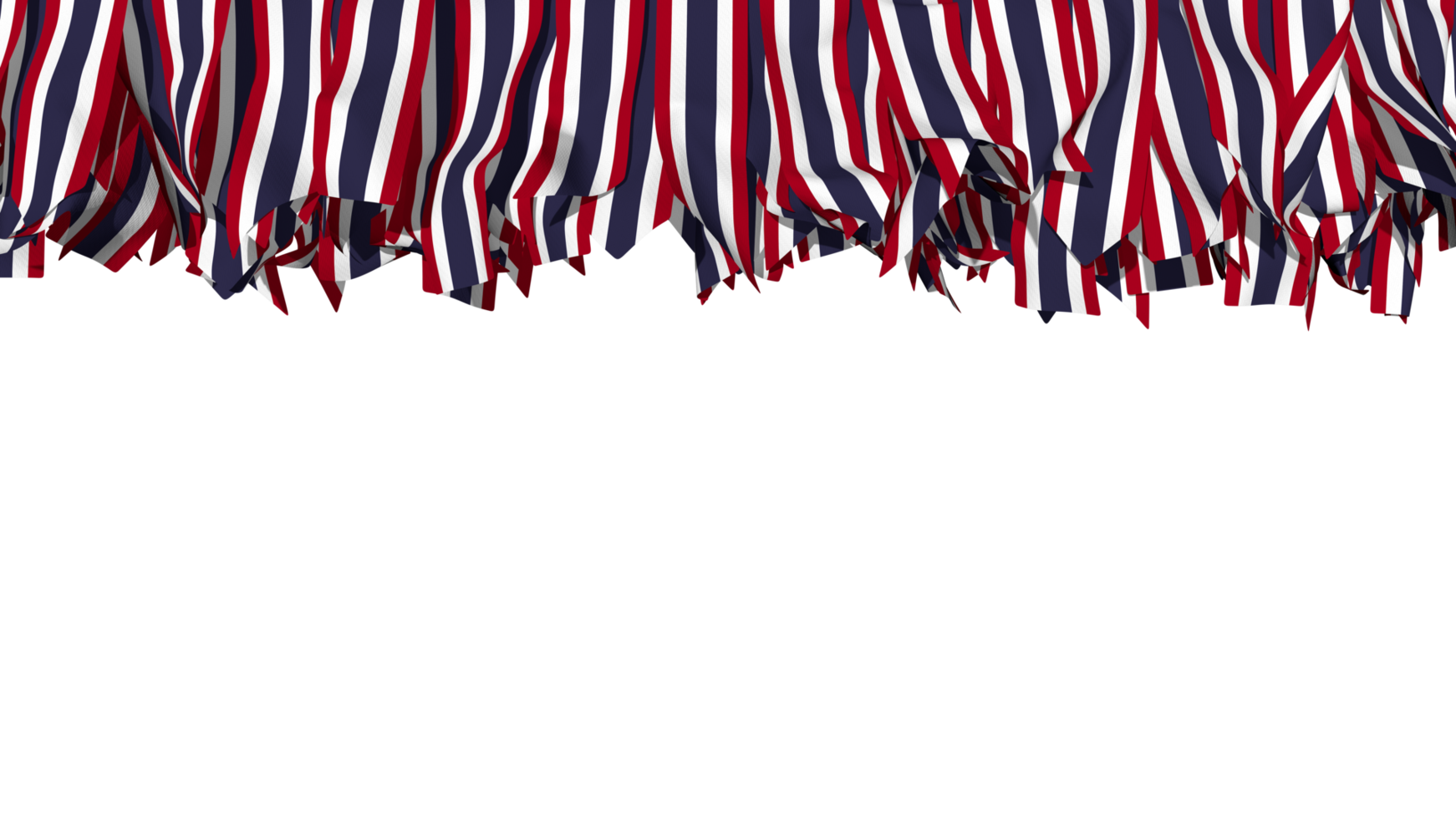 Thailand Flag Different Shapes of Cloth Stripe Hanging From Top, Independence Day, 3D Rendering png