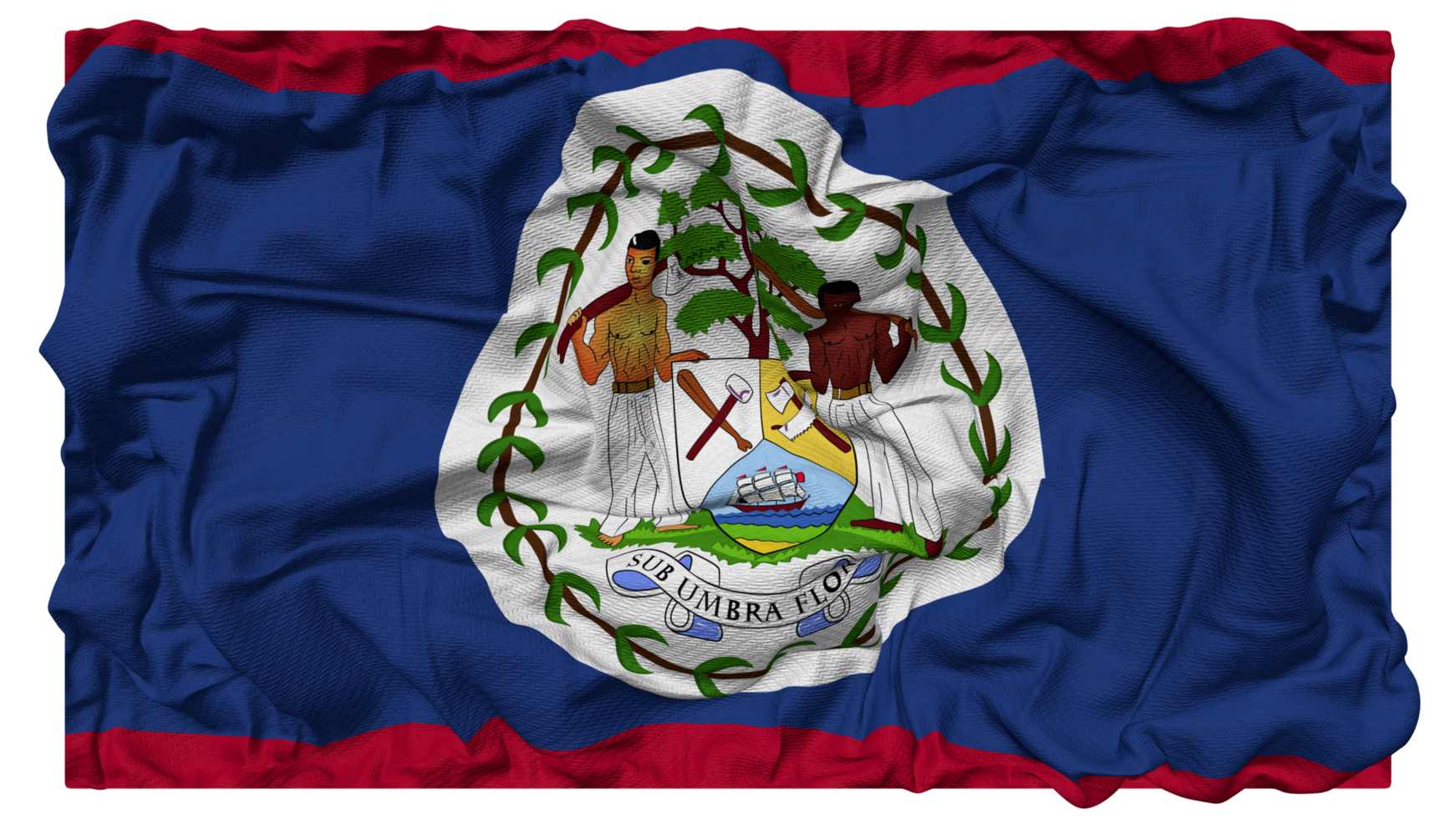 Belize Flag Waves with Realistic Bump Texture, Flag Background, 3D Rendering png