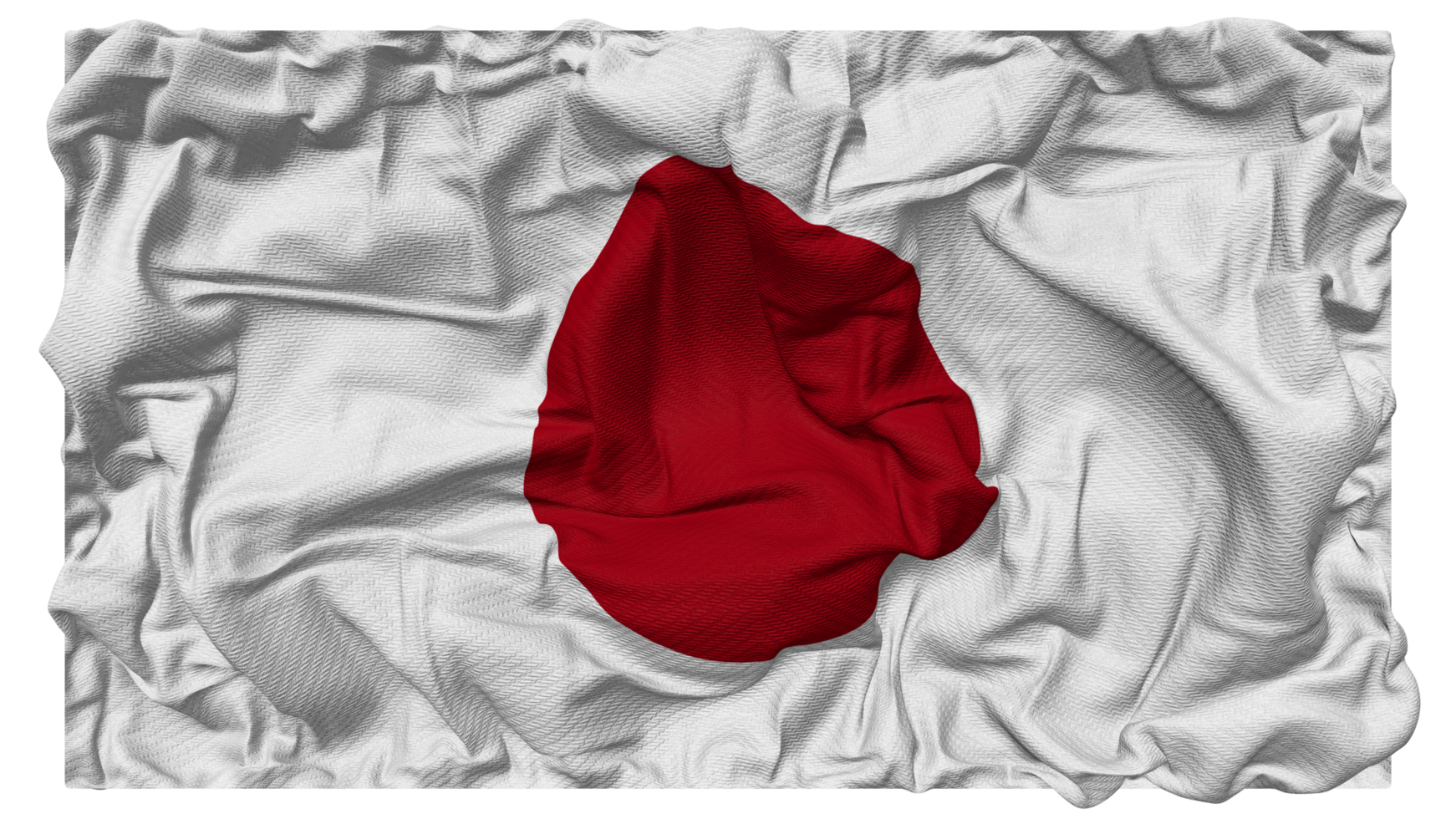 Japan Flag Waves with Realistic Bump Texture, Flag Background, 3D Rendering png