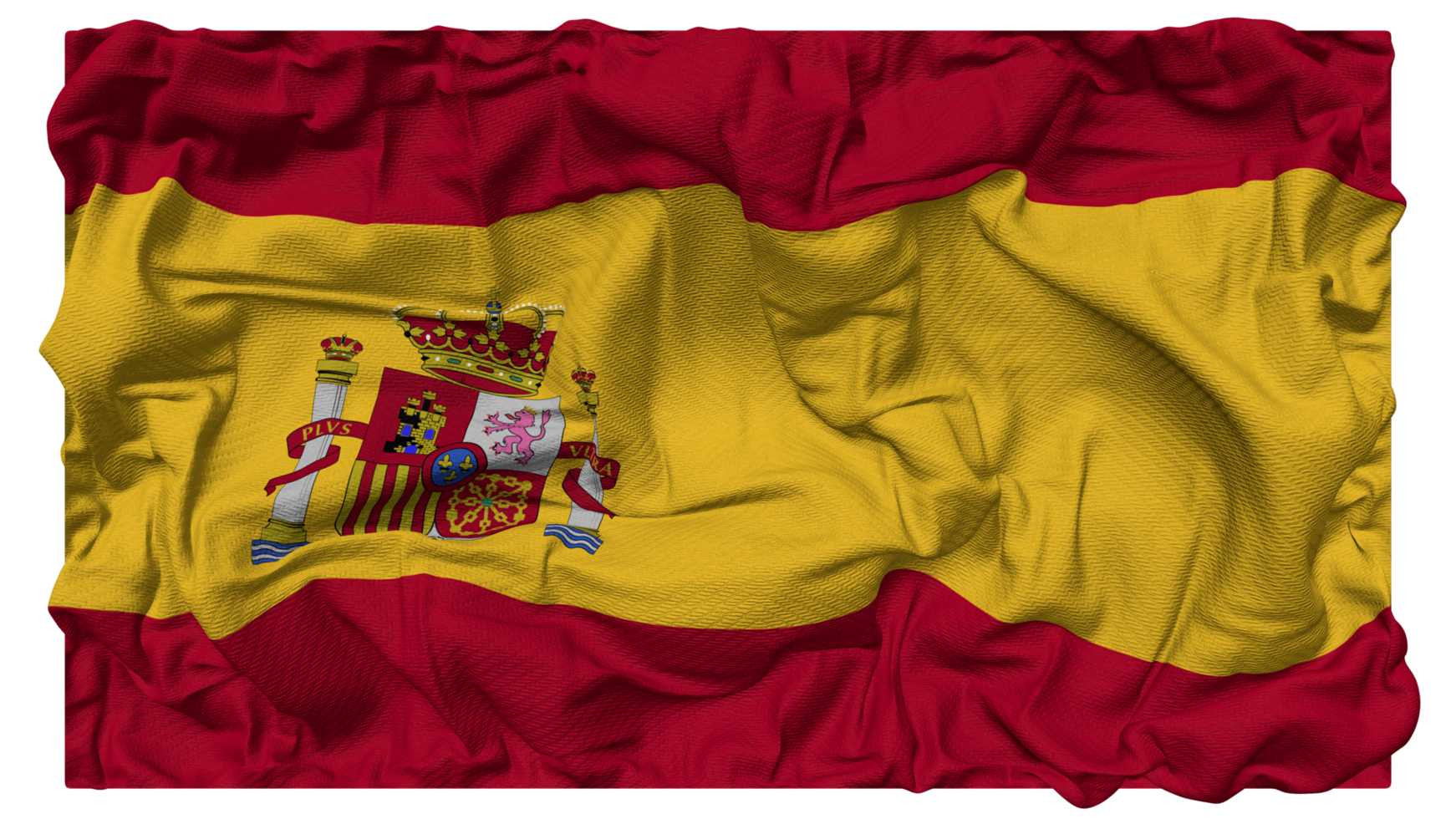 Espanha bandeira ondas com realista colisão textura, bandeira fundo, 3d Renderização png