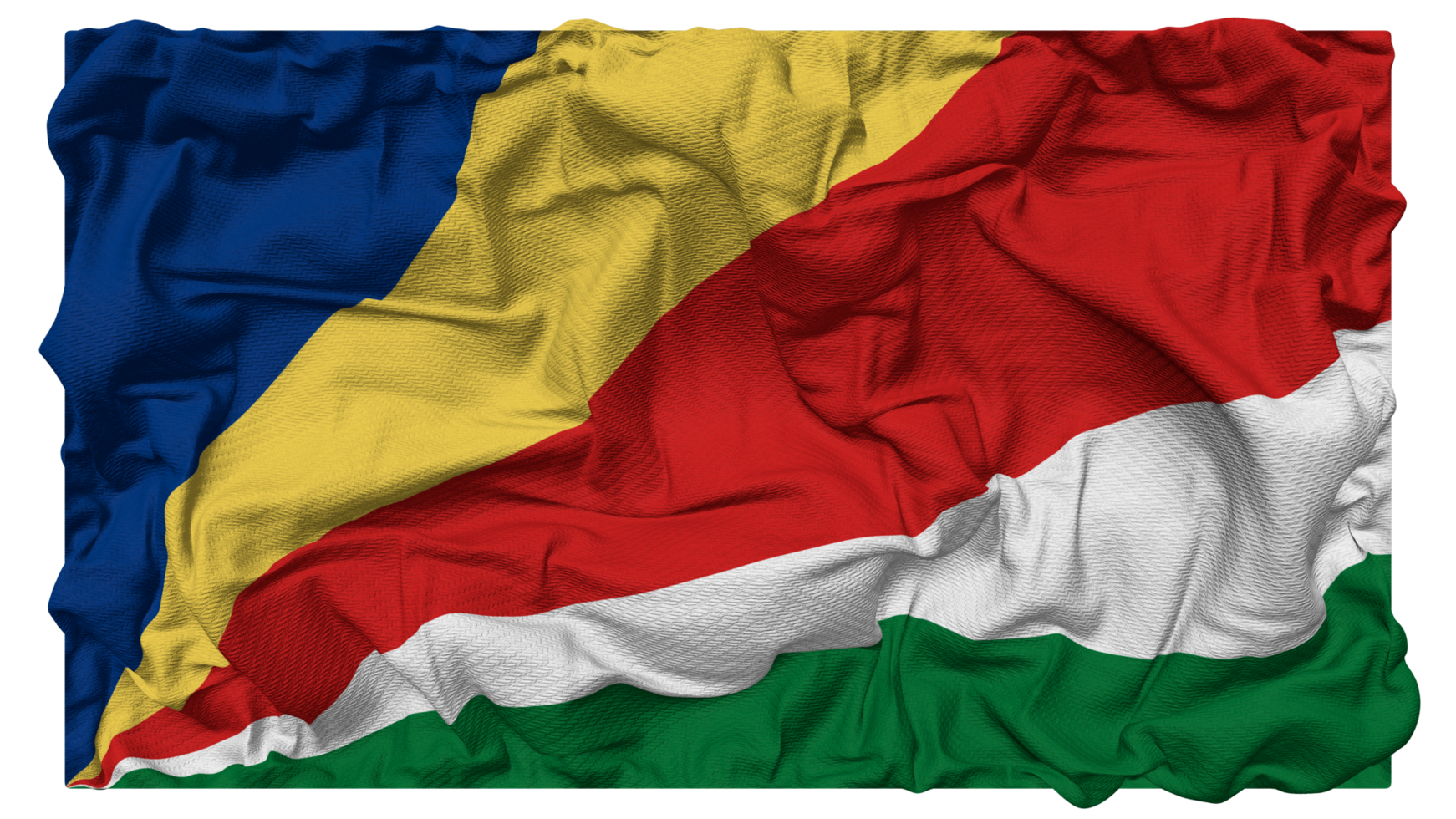 Seychelles Flag Waves with Realistic Bump Texture, Flag Background, 3D Rendering png