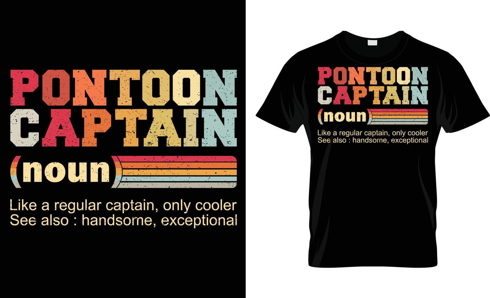 Pontoon Captain Noun vector