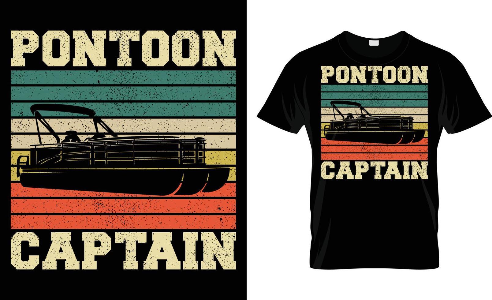 Vintage Pontoon Captain vector