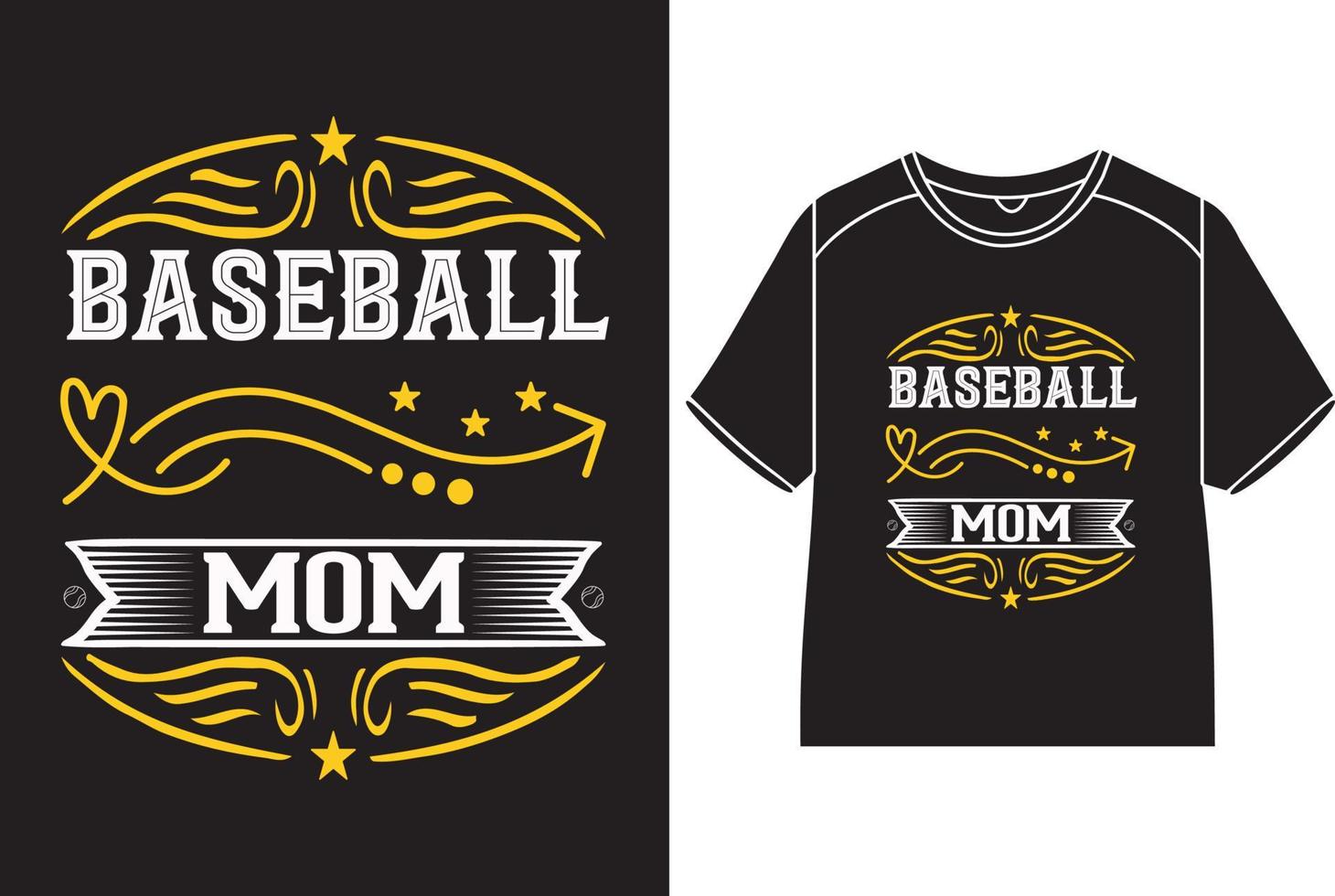 Baseball mom T-Shirt Design vector