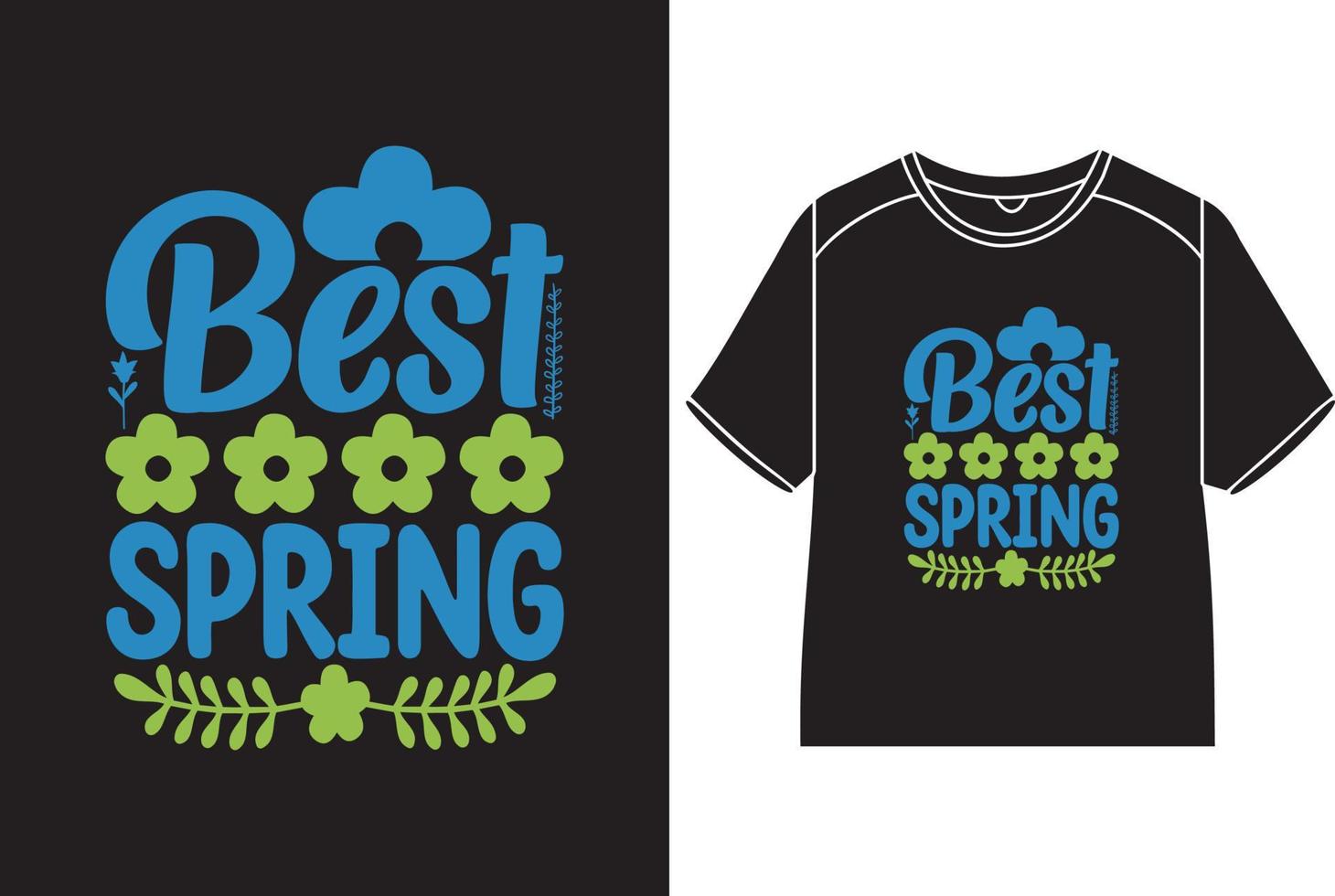 mejor primavera camiseta diseño vector