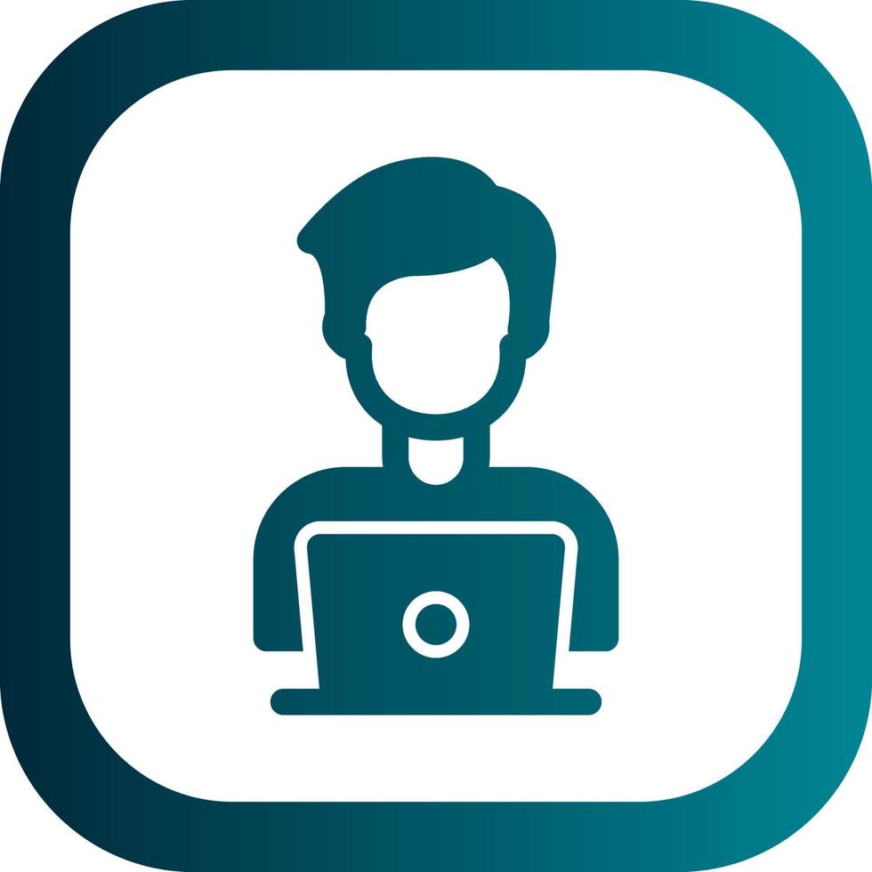 Meeting on Laptop Vector Icon Design