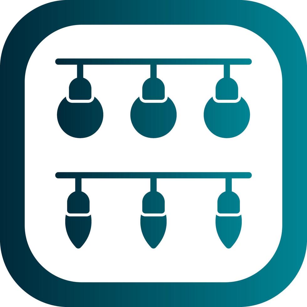 New Year Lights Vector Icon Design