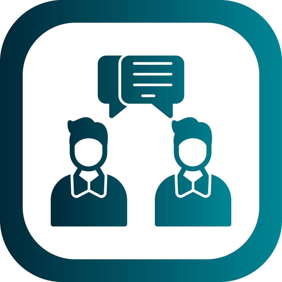 Face to Face Talk Vector Icon Design