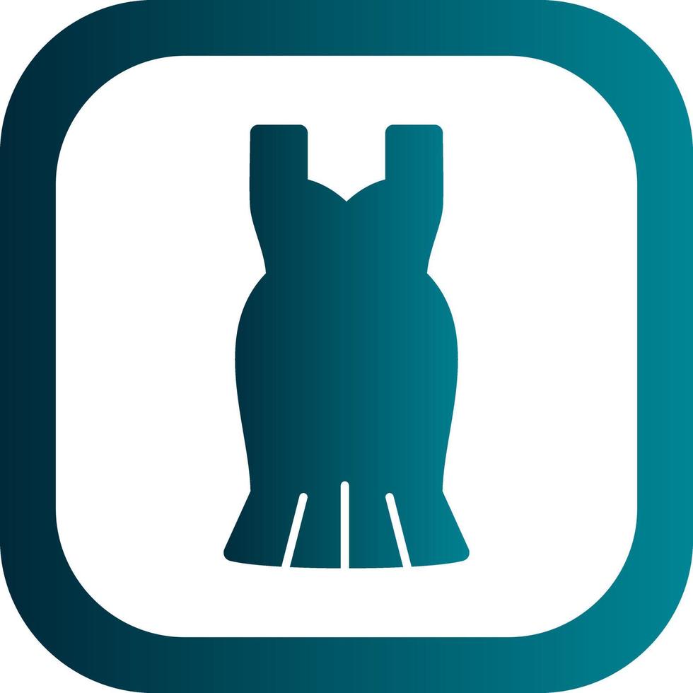 Cocktail Dress Vector Icon Design