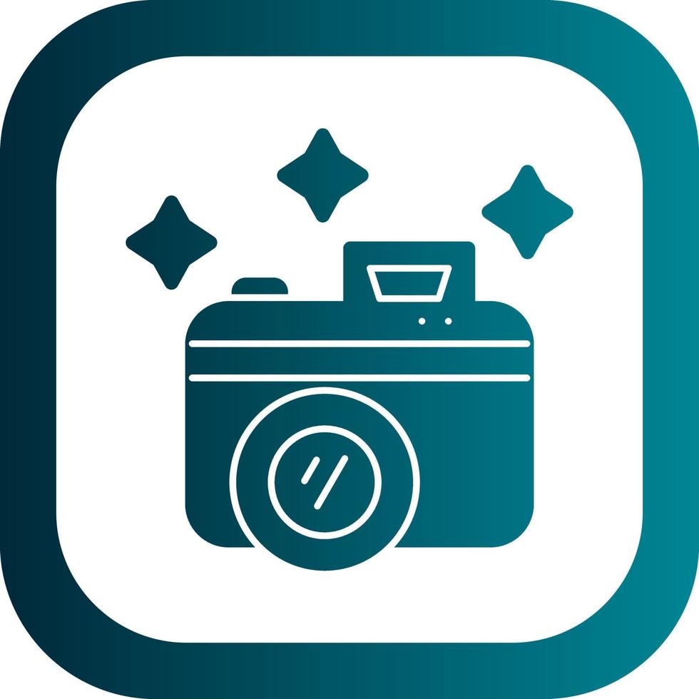 New Year Camera Vector Icon Design