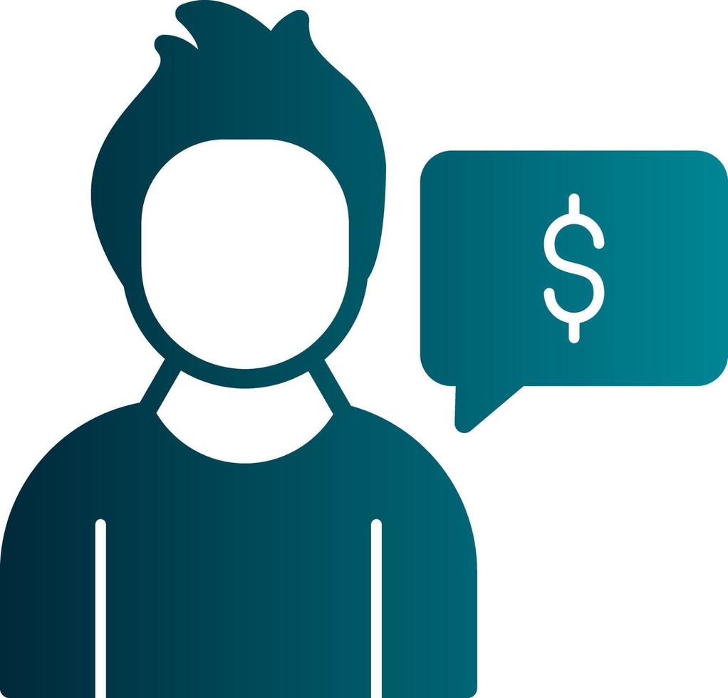 Male Financial Advisor Vector Icon Design