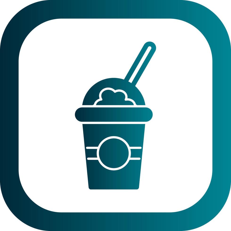 Milkshake Vector Icon Design