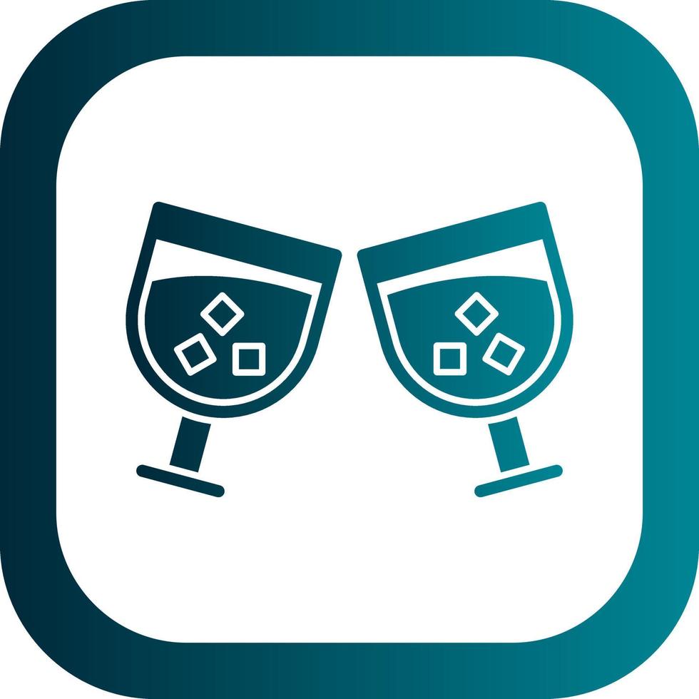 Drink Glasses Vector Icon Design