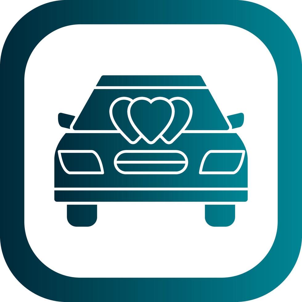 Wedding Car Vector Icon Design