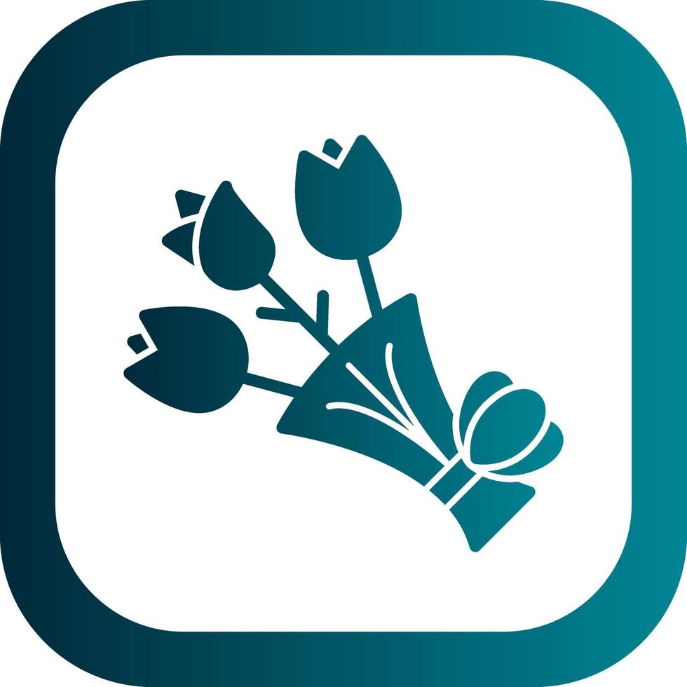 Flower Bouquet Vector Icon Design