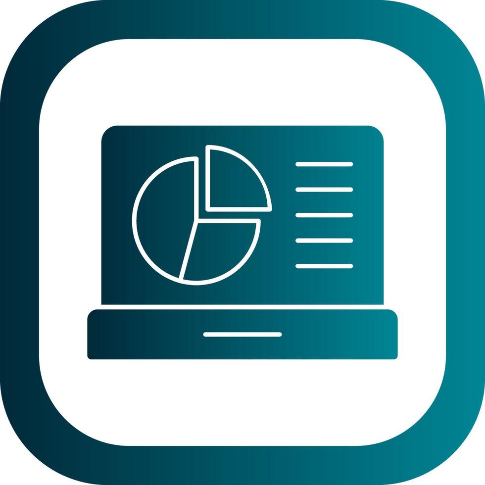 Online Pie Chart Vector Icon Design
