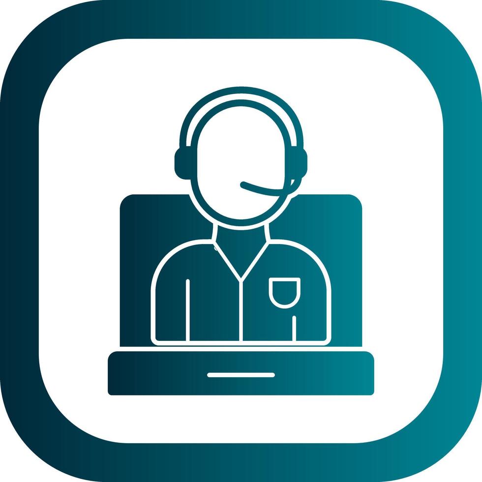 Online Call Center Vector Icon Design