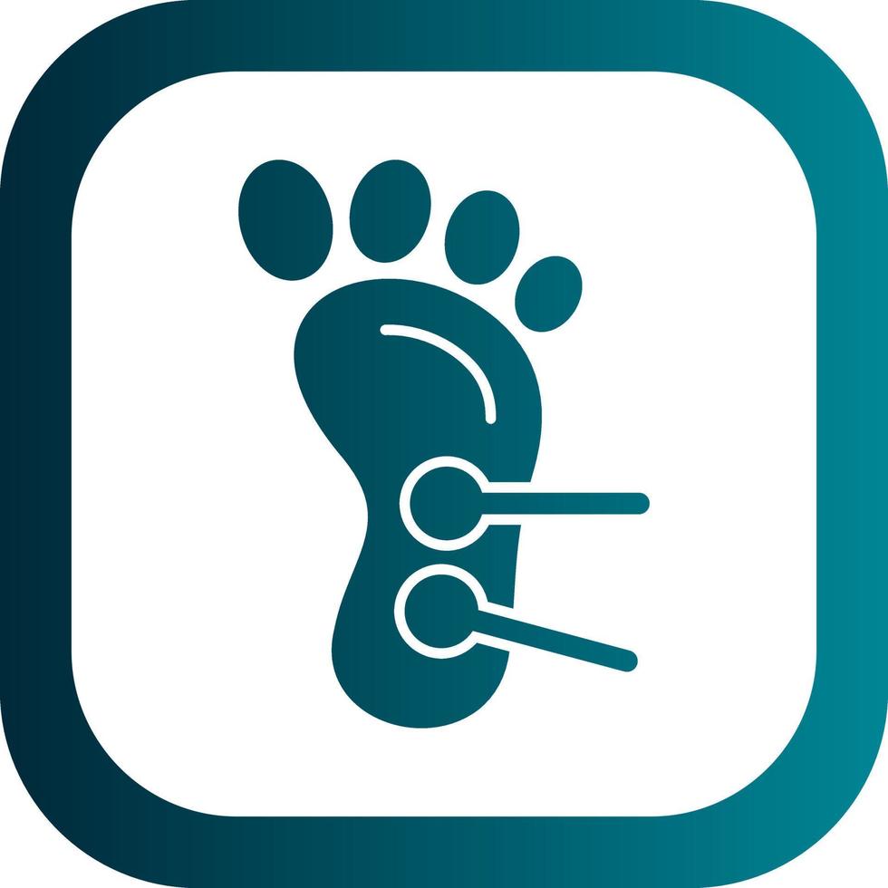 Foot Acupuncture Vector Icon Design