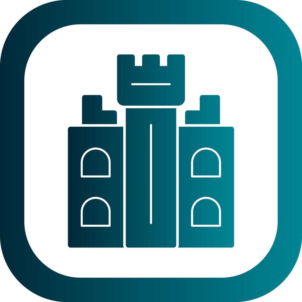 Castle Tower Vector Icon Design