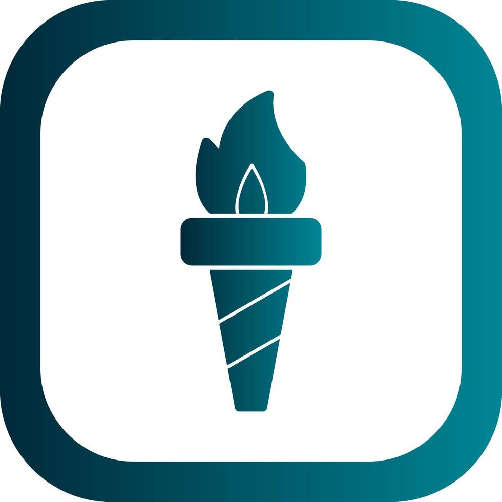 Fire Torch Vector Icon Design