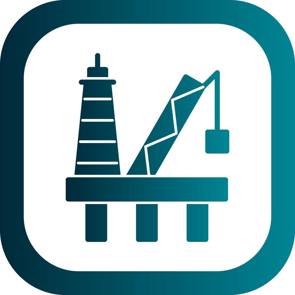 Oil Platform Vector Icon Design