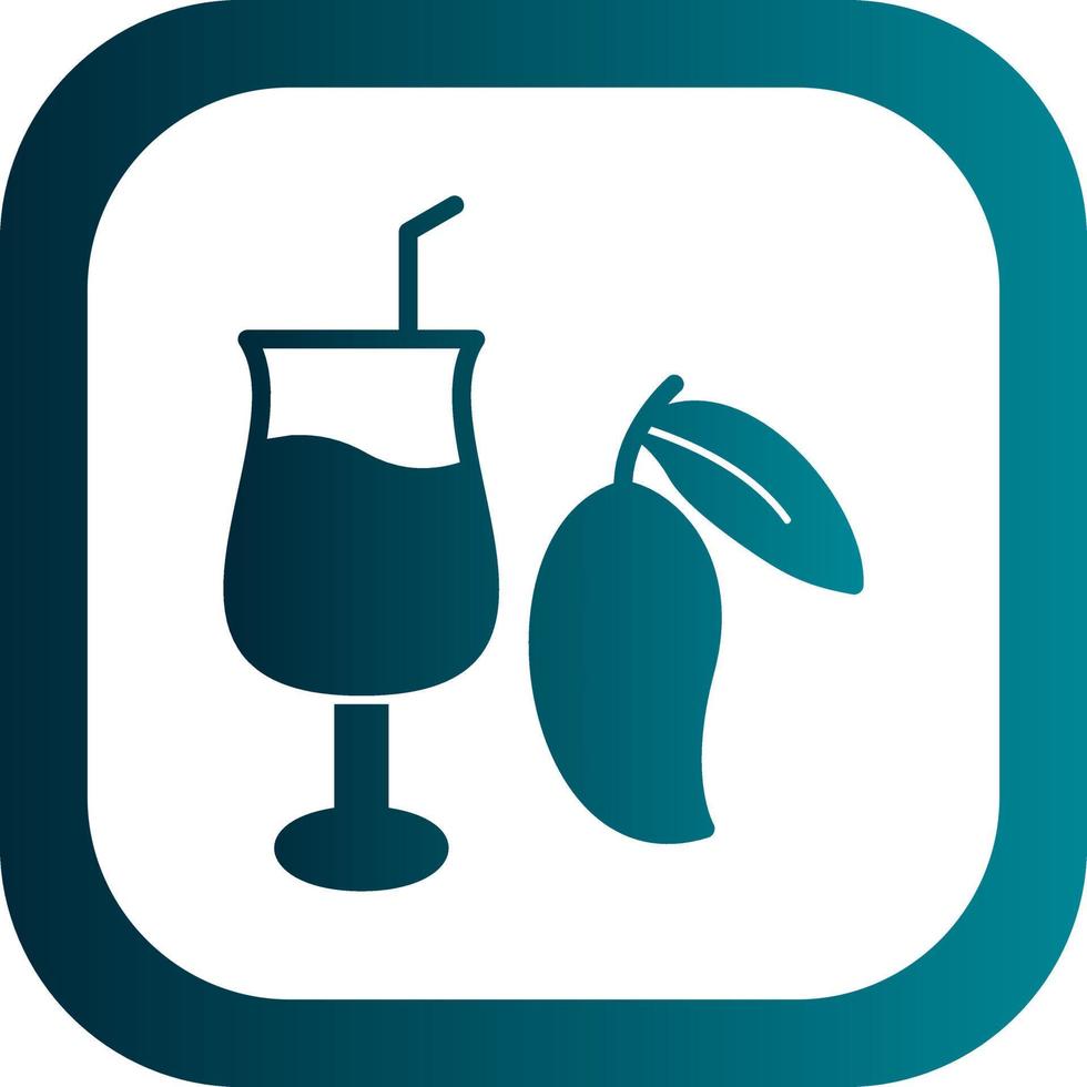 Mango Juice Vector Icon Design