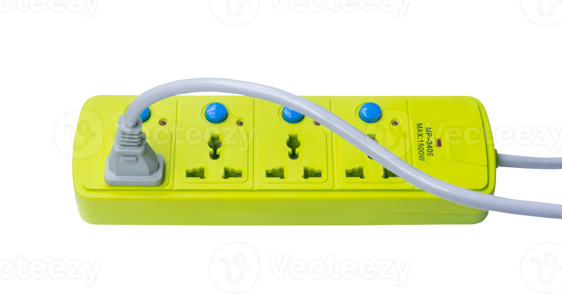 topo Visão do verde tomada e branco elétrico poder plugue com linha isolado com recorte caminho dentro png Arquivo formatar, conceito do poder usar dentro residência, escritório ou casa com segurança