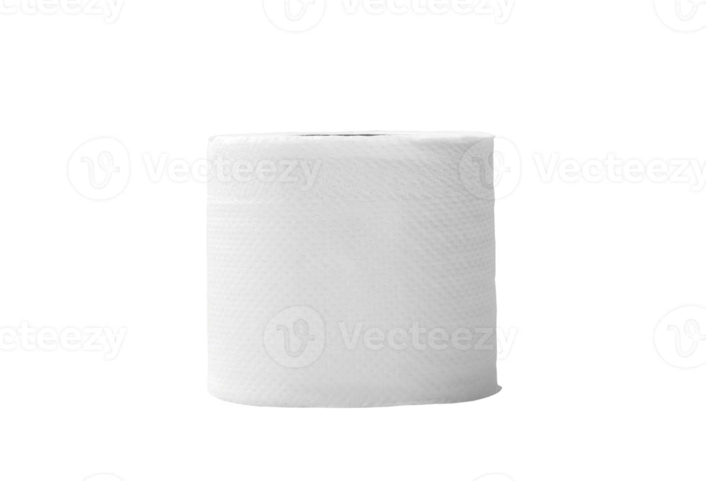 Single roll of white tissue paper or napkin isolated in png file format