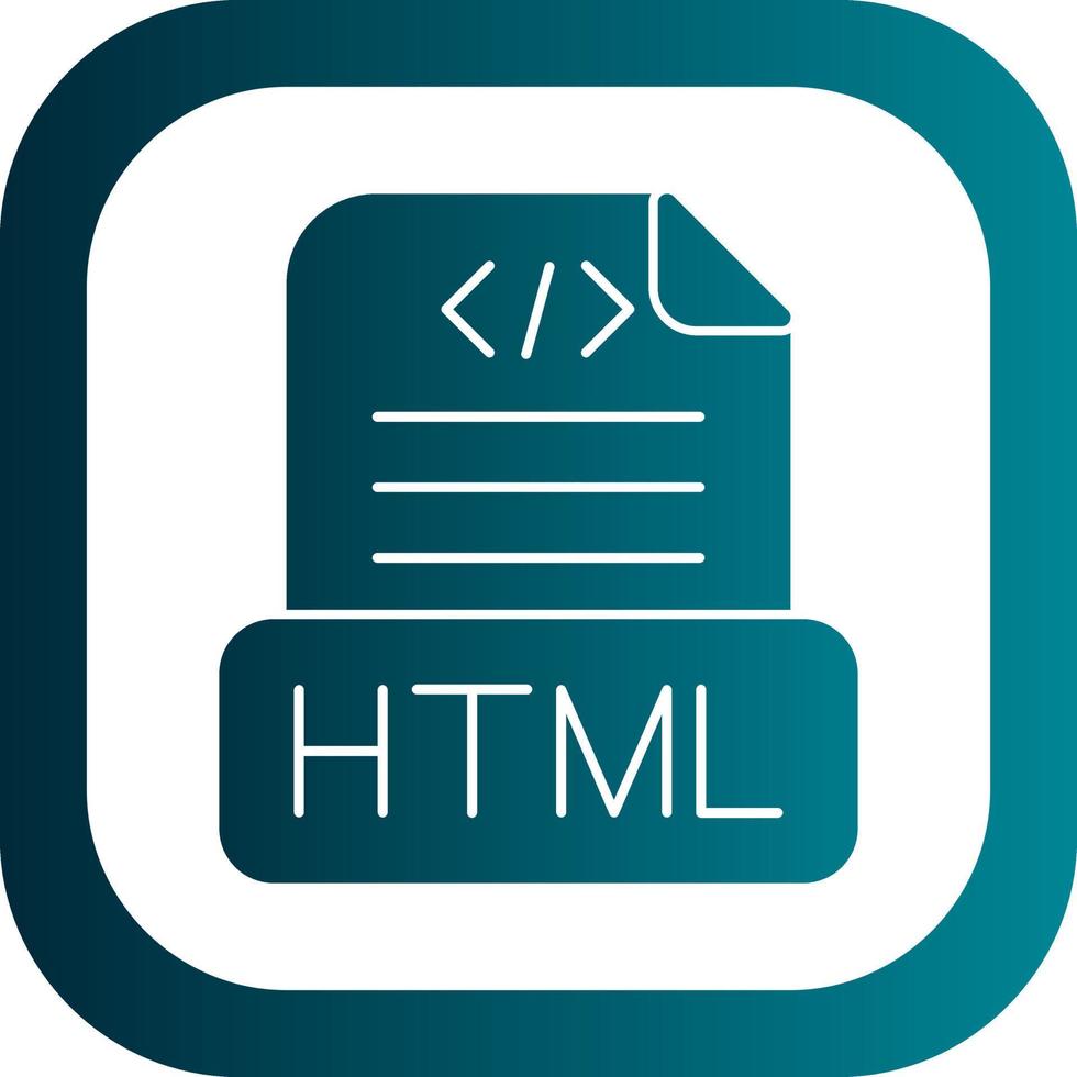 diseño de icono de vector de archivo html