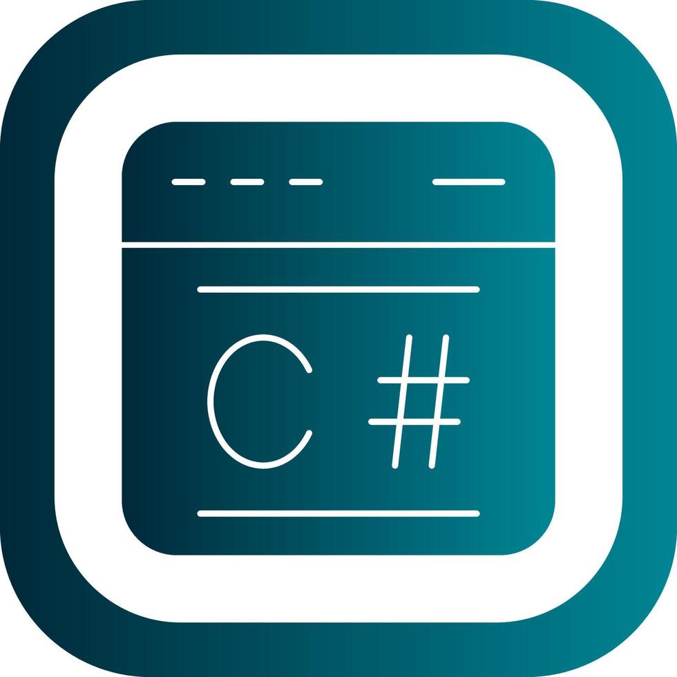 C Sharp Vector Icon Design