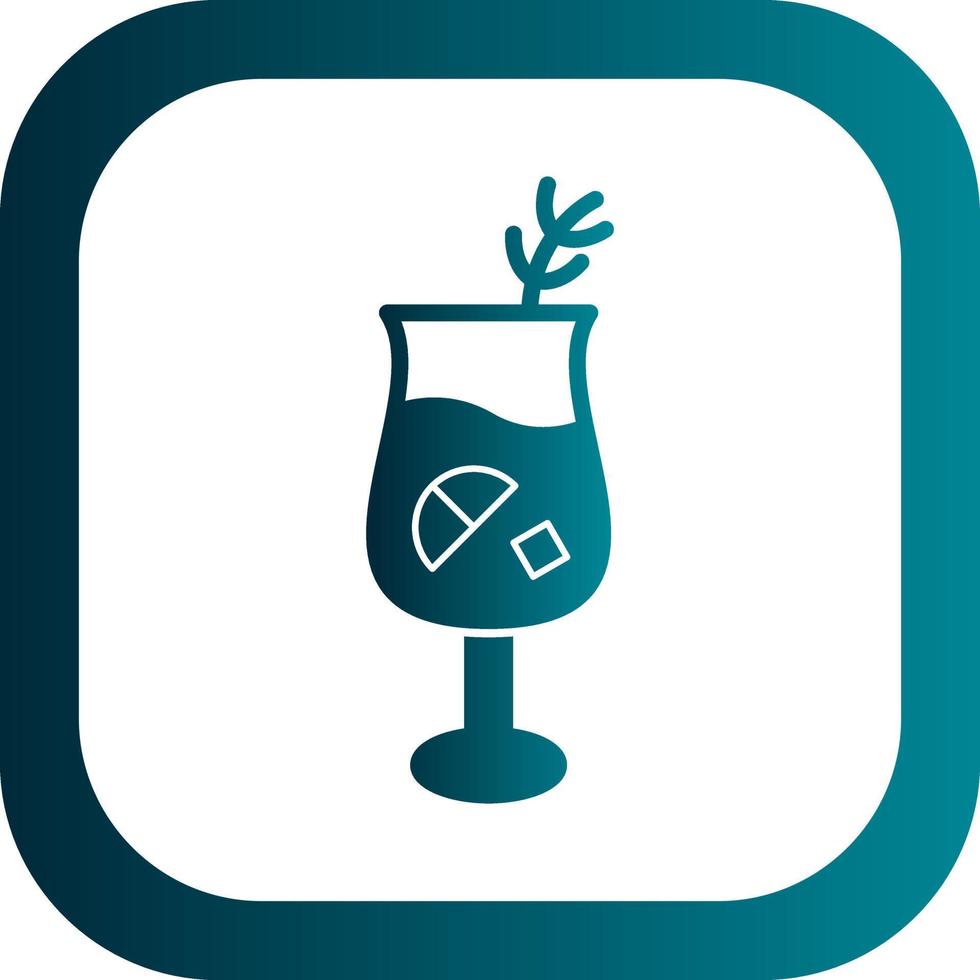 Gin Tonic Vector Icon Design
