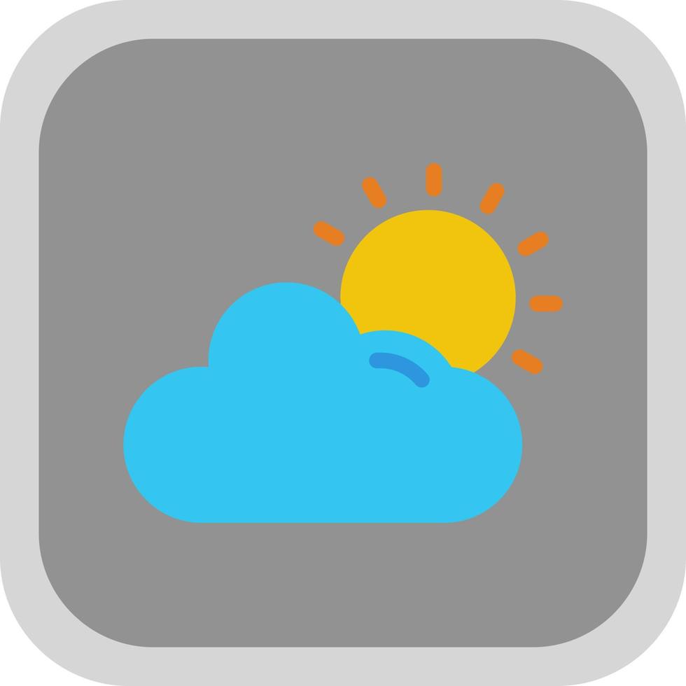 Cloud Sun Vector Icon Design