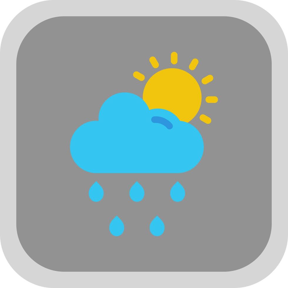 Cloud Sun Rain Vector Icon Design