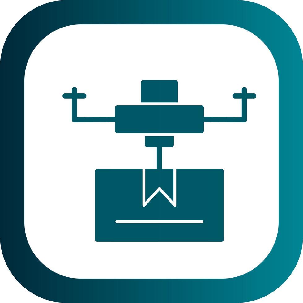 Drone Delivery Vector Icon Design