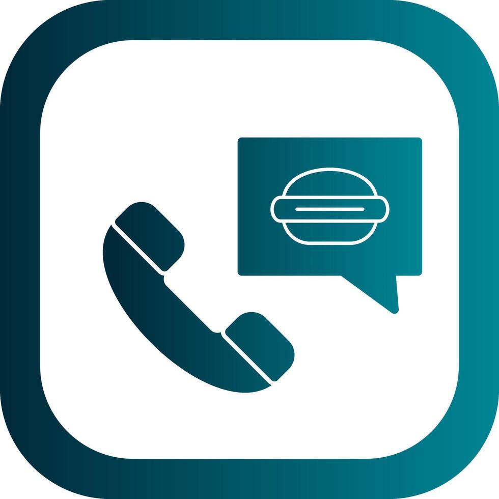 Order Food on Call Vector Icon Design