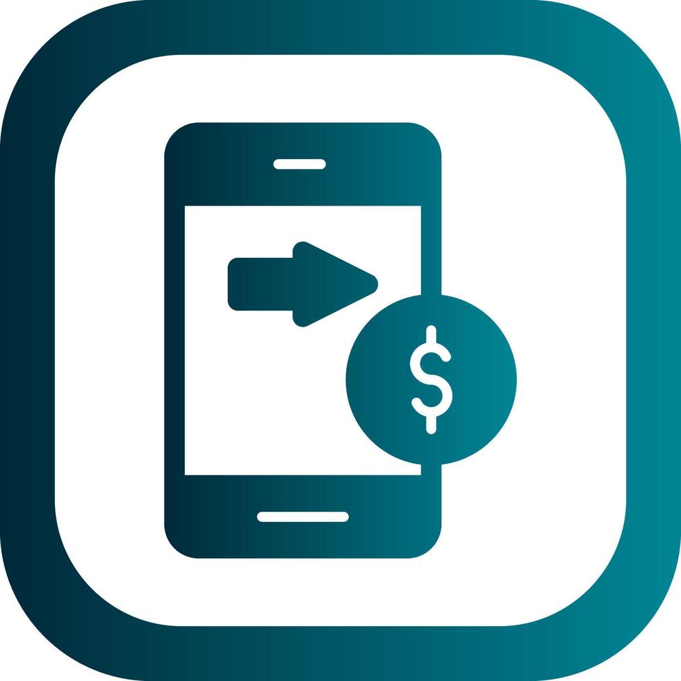 Send Money Mobile Vector Icon Design