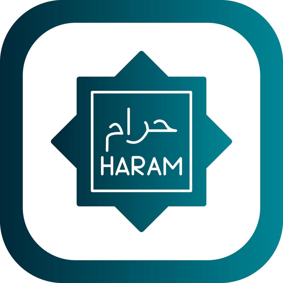 diseño de icono de vector haram