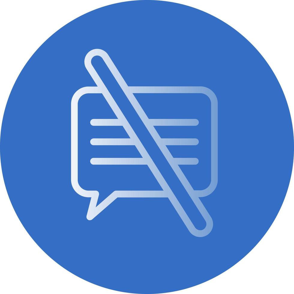 Comment Slash Vector Icon Design