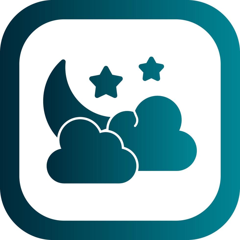 Star And Crescent Moon Vector Icon Design