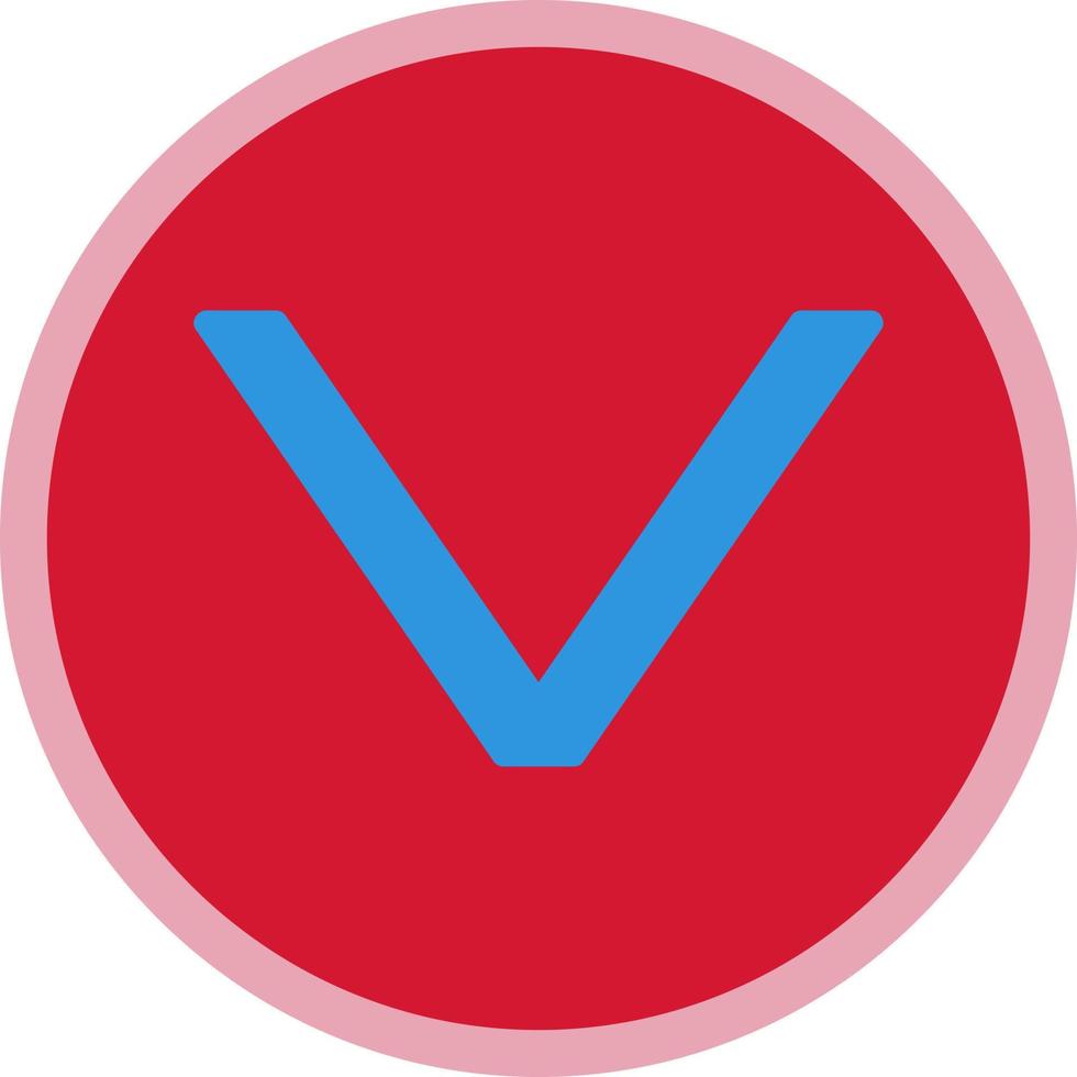 Angle Down Vector Icon Design