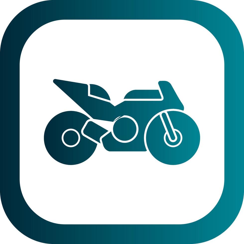 Race Bike Vector Icon Design